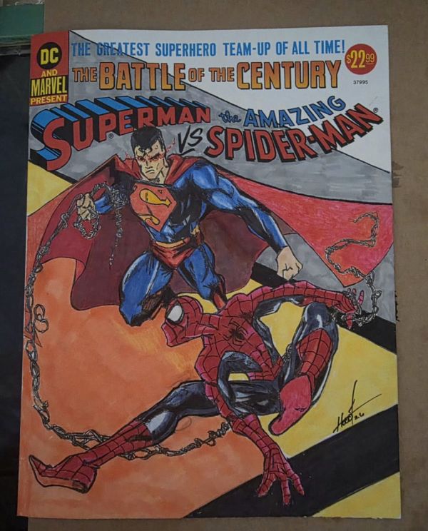 Image for Superman vs Spider-Man sketch cover