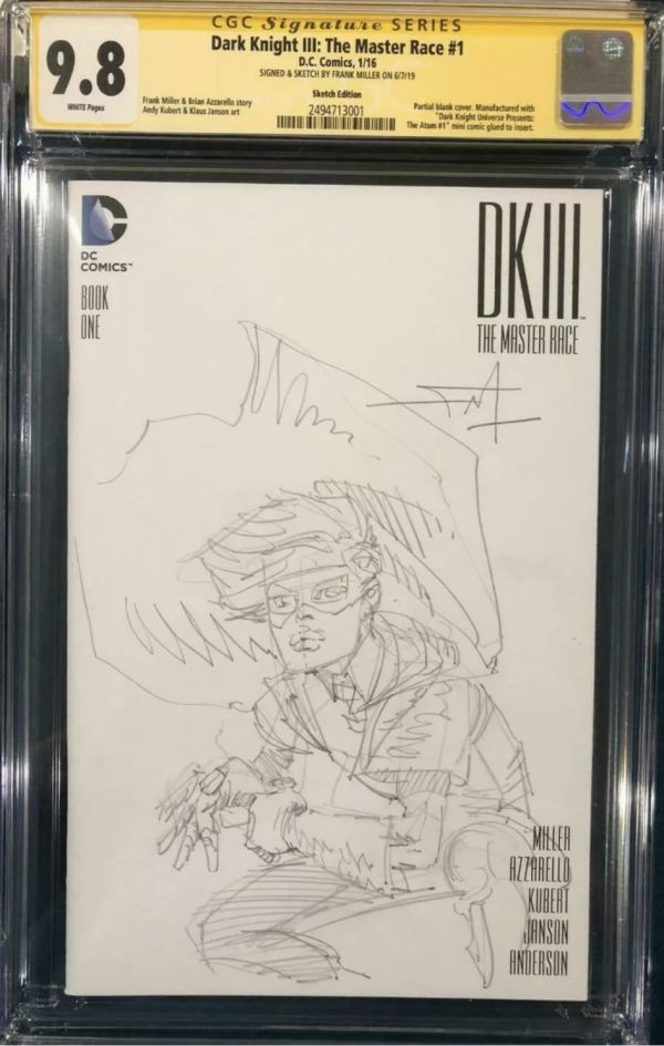 Image for Frank Miller Robin DKIII: The Master Race #1 Sketch Cover CGC 9.8