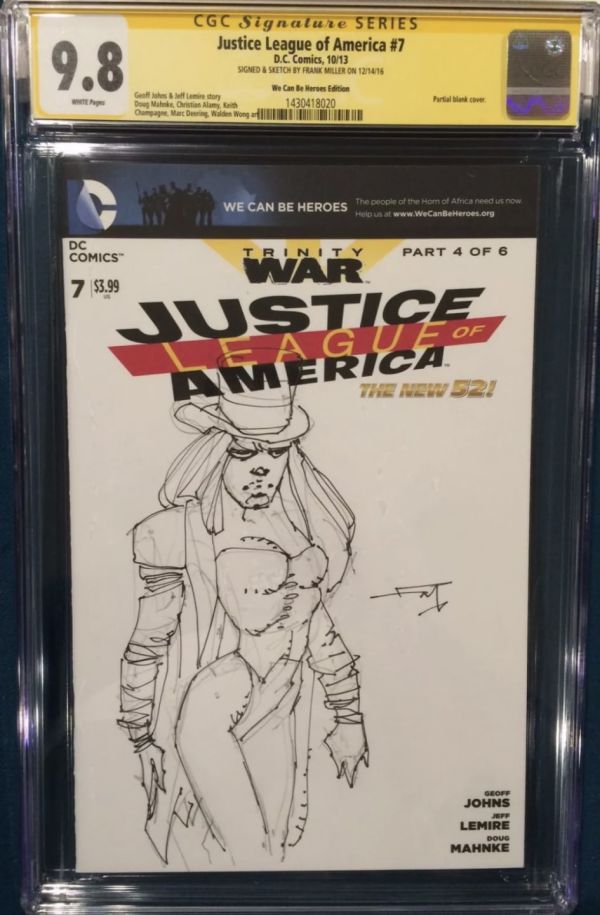 Image for Frank Miller Zatanna Justice League of America #7 Sketch Cover