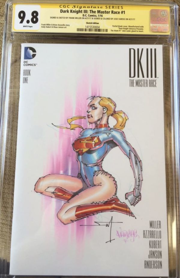 Image for Frank Miller Supergirl Sketch Cover DKIII #1 CGC 9.8