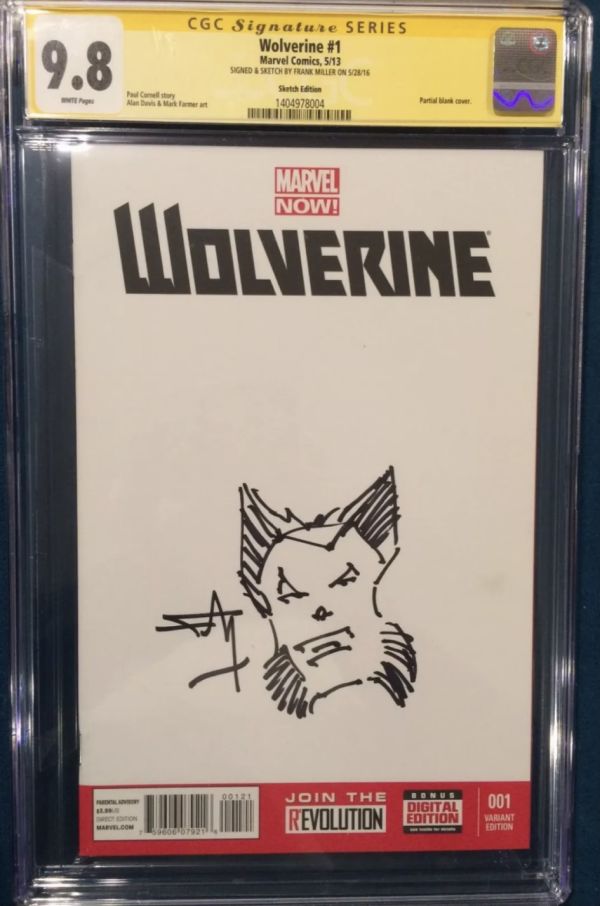 Image for Frank Miller Wolverine #1 Sketch Cover CGC 9.8