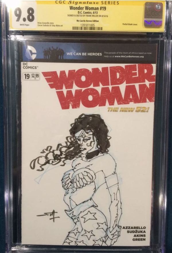 Image for Frank Miller Wonder Woman #19 Sketch Cover CGC 9.8