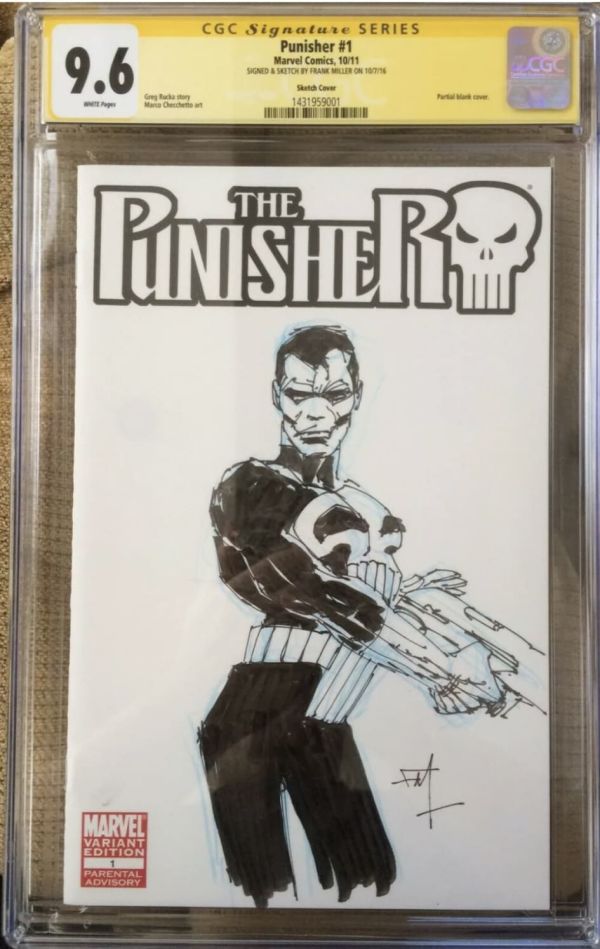 Image for Frank Miller Punisher #1 CGC Signature Series Sketch Cover
