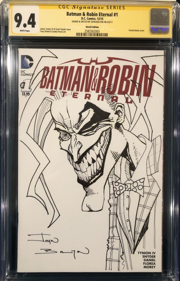 Image for John Bolton Batman & Robin Eternal #1 Signed Sketch Cover