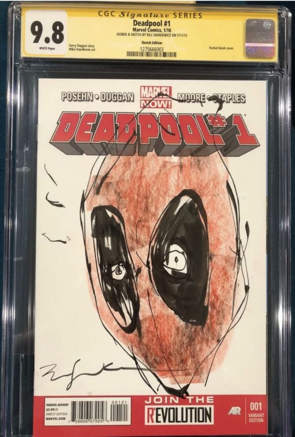 Image for Bill Sienkiewicz Deadpool #1 Sketch Cover CGC 9.8