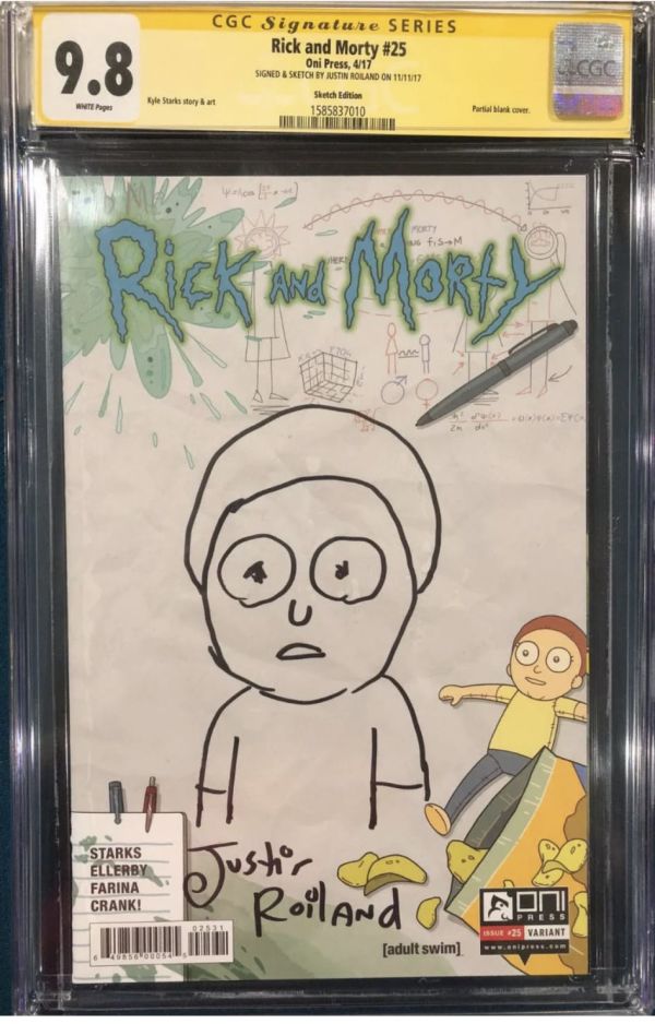 Image for Justin Roiland Rick and Morty #25 Signed Sketch Edition