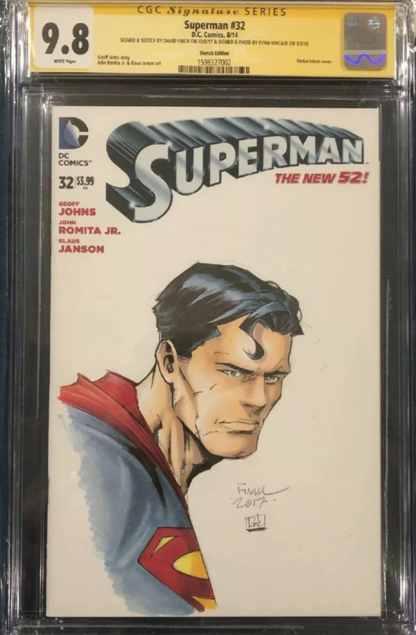Image for David Finch Superman #32 Sketch Cover CGC 9.8