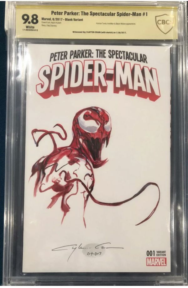 Image for Clayton Crain Spider-Man #1 Carnage Sketch Cover