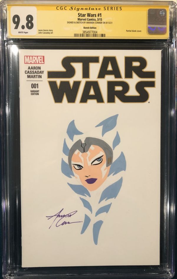 Image for Amanda Conner Star Wars #1 CGC SS Partial Blank Variant
