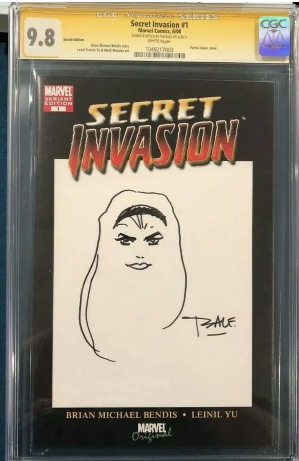 Image for Tim Sale Secret Invasion #1 Sketch Edition CGC 9.8