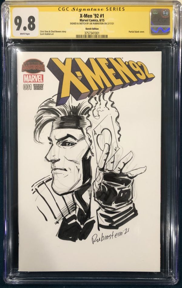 Image for Joe Rubenstein X-Men '92 #1 Signed Gambit Sketch Cover