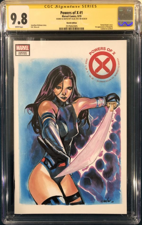 Image for Celal Koc Psyloche Original Sketch Powers of X #1 CGC Signature Series