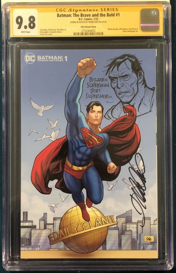 Image for Frank Cho sketch Batman: The Brave and the Bold #1 CGC 9.8 Signed Superman Cover