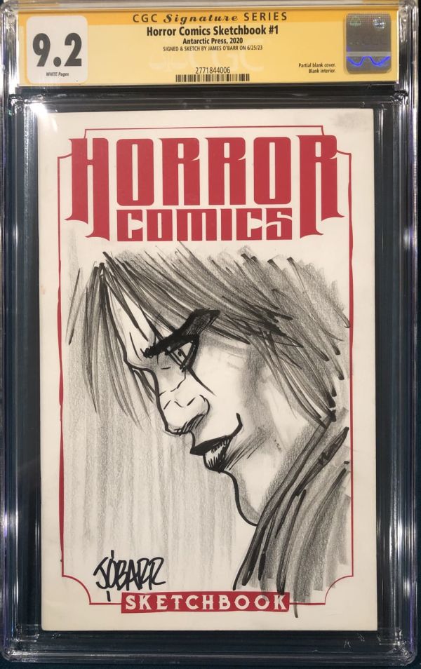 Image for James O’Barr Crow Horror Comics Sketchbook #1 Signed Sketch Cover
