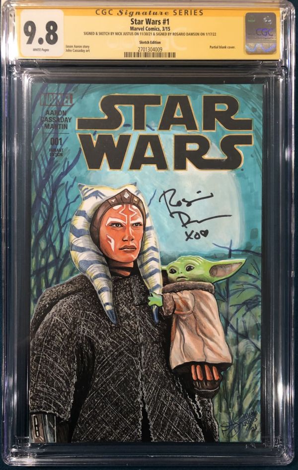 Image for Nick Justus Star Wars #1 CGC 9.8 Signed & Sketched