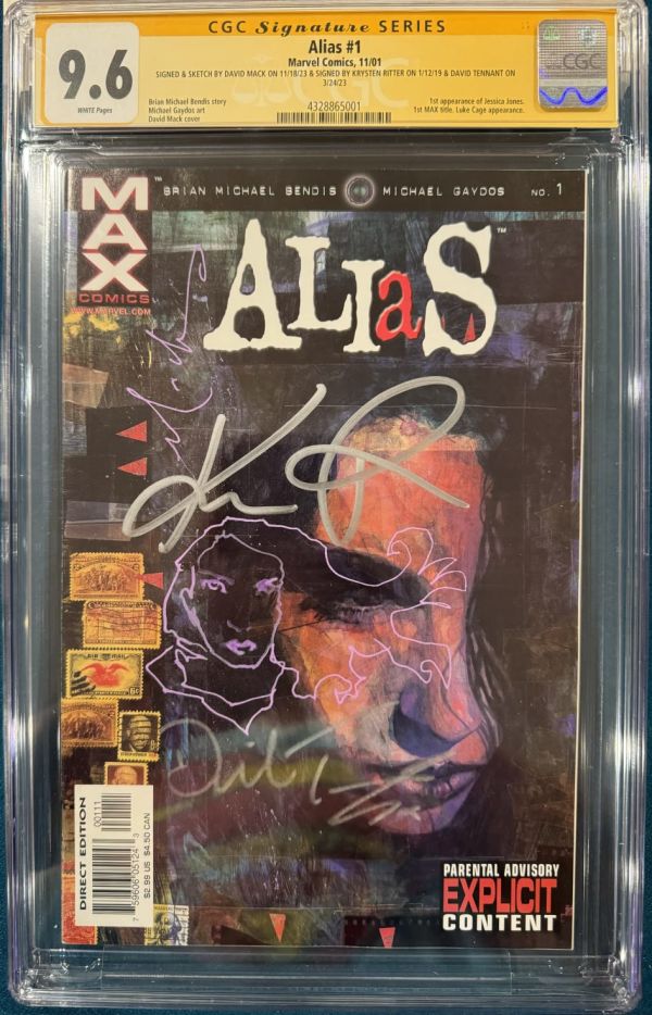 Image for David Mack Alias #1 CGC 9.6 Signed & Sketched