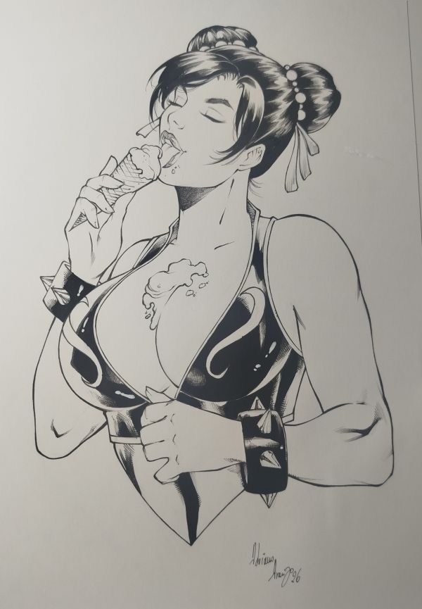Image for Chun-Li pintura upa 9x12