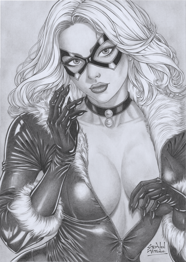 Image for 11 x 17" - BLACK CAT - by Stephen Vittorio