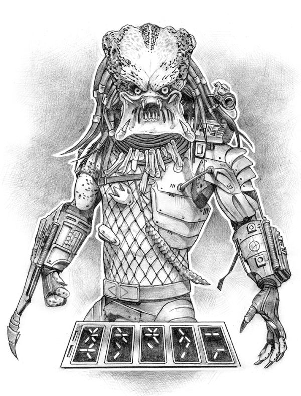 Image for Predator original pencil sketch from Dave Nestler