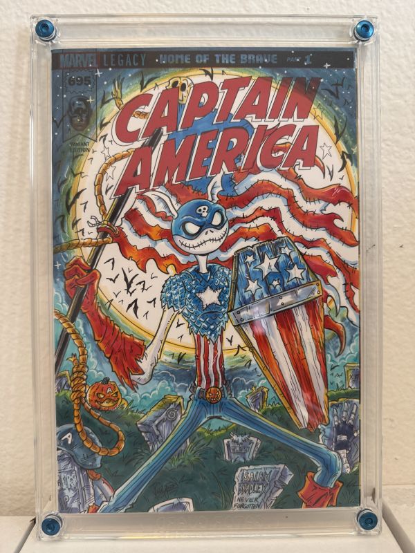 Image for Captain America Jack Skellington Sketch Cover by Josh Lyman