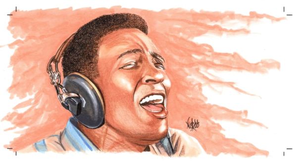 Image for Marvin Gaye with Headphones Original Art