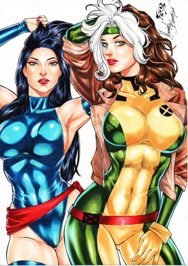 Image for Psylocke and Rogue 9x12