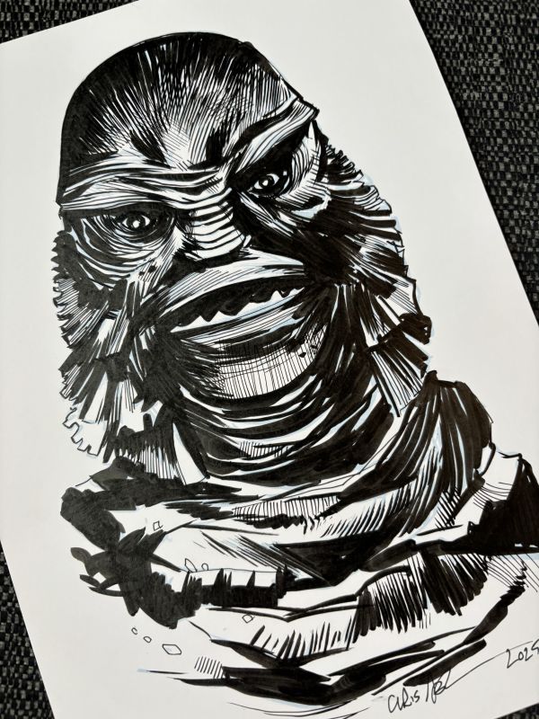 Image for Creature From The Black Lagoon Pen & Ink Art