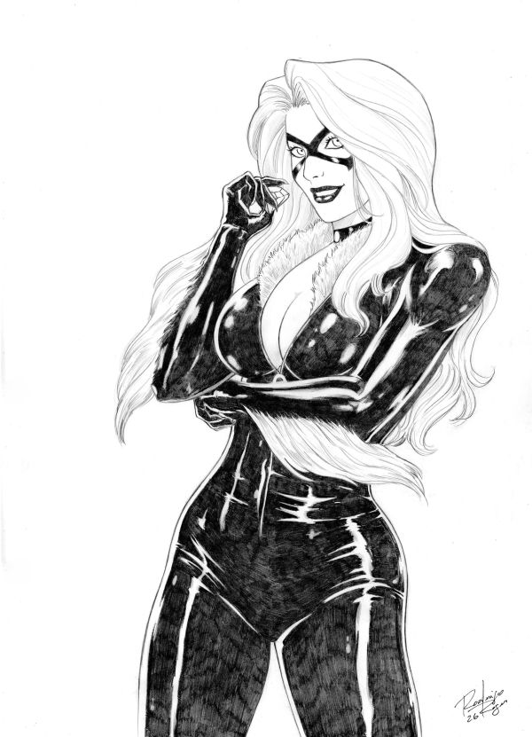 Image for Black Cat -  Original art 11x17