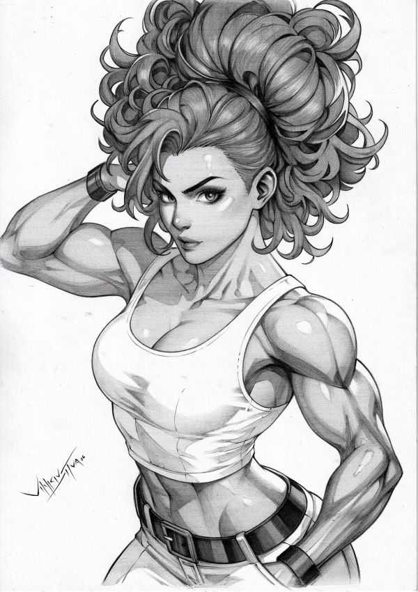 Image for She-Hulk by Vinicius Silva Pin-Up Pencil Art