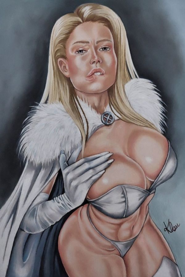 Image for Emma Frost 8x11 Color Pencil Art