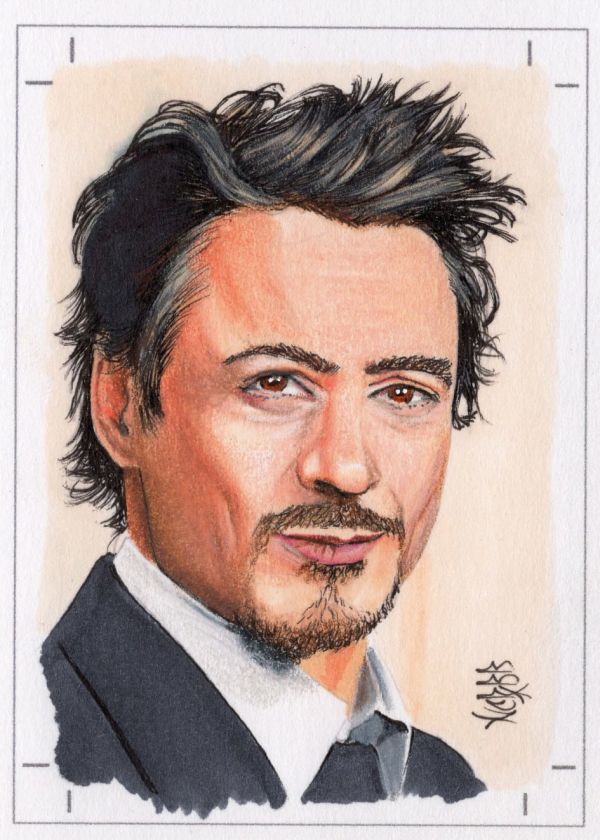 Image for Robert Downey Jr. Iron Man Portrait Sketch Card