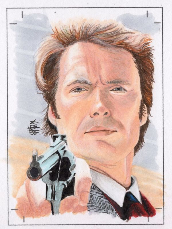 Image for Clint Eastwood with Revolver Sketch Card