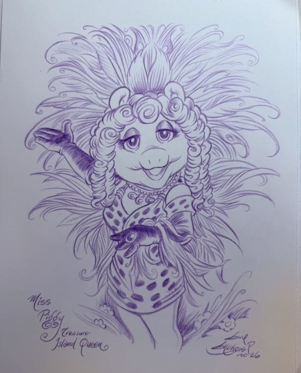 Image for Miss Piggy Treasure Island Queen Sketch