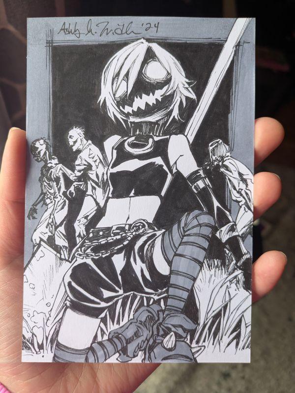 Image for Original  Character from High School! **SCORCH** Sketch Card by Ashley Witter