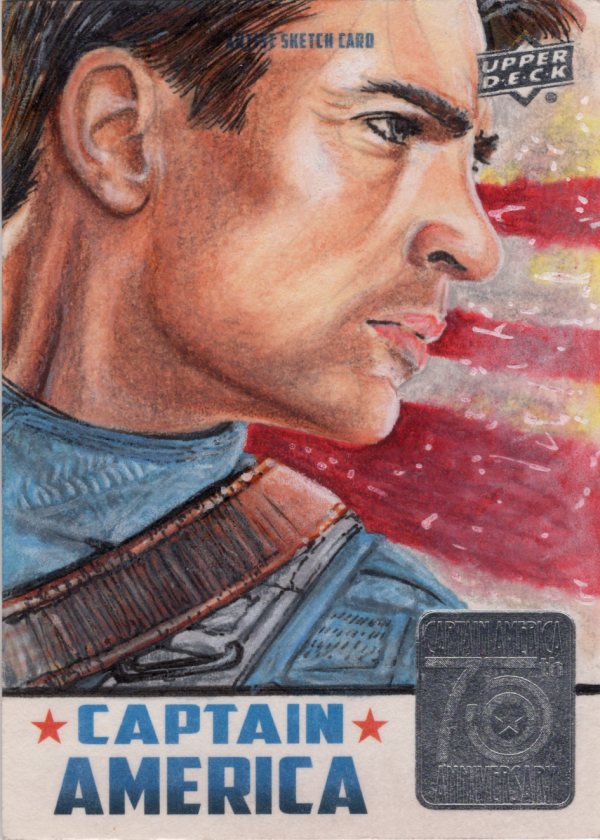 Image for Captain America Upper Deck Sketch Card