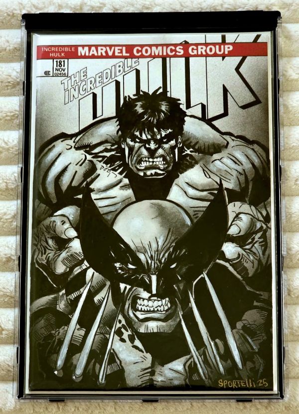 Image for Original Art Sketch Cover - George Sportelli HULK & WOLVERINE