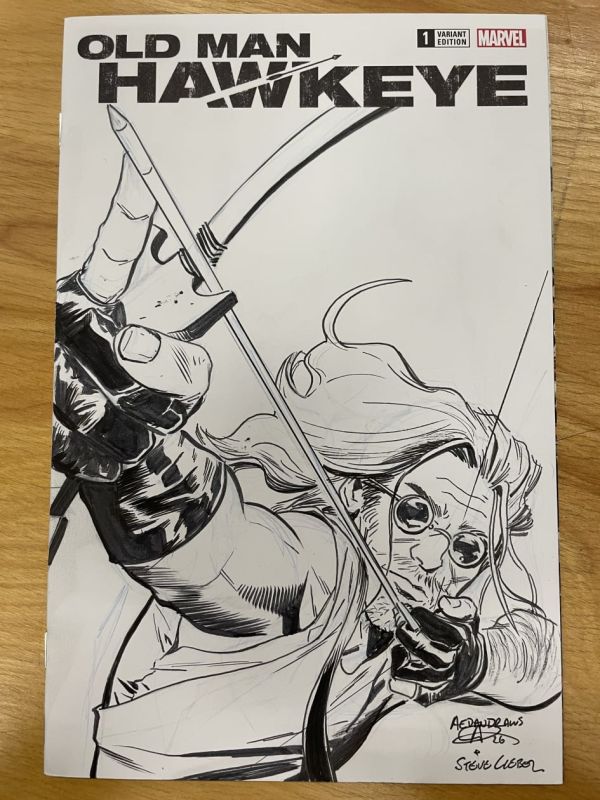 Image for Old Man Hawkeye sketch by Aedandraws and Steve Lieber
