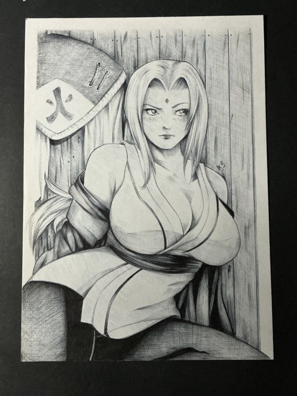 Image for Tsunade Ink Illustration by Kleber Santos