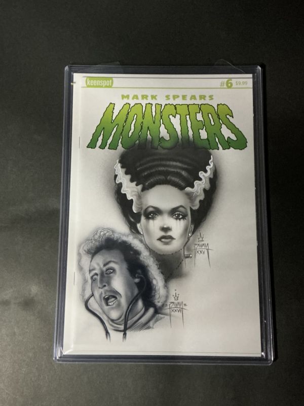 Image for Dr Frankenstein (Gene Wilder) & Bride of Frankenstein airbrushed sketch cover by Martin Zavala