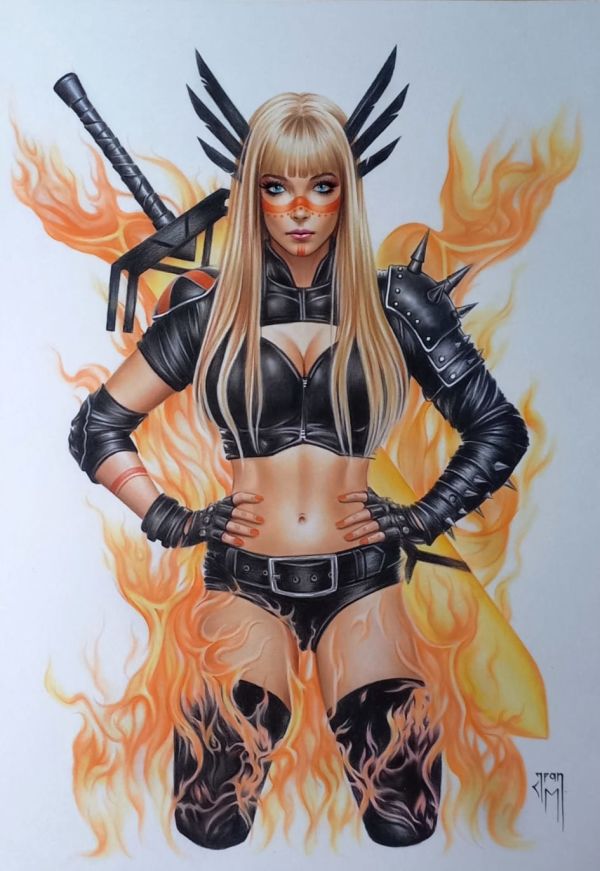Image for Magik Illustration with Flaming Sword 09x11