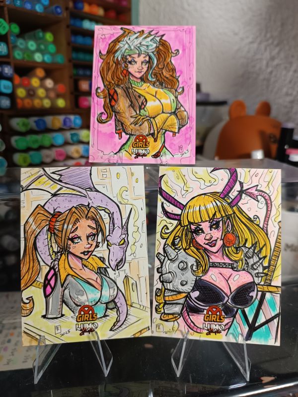 Image for 3-Xgirls Sketch Cards by Eike
