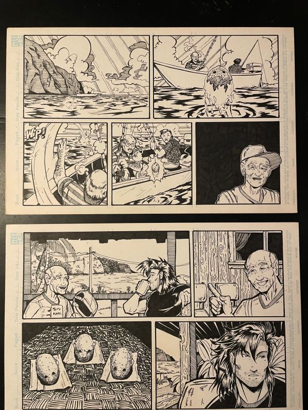 Image for Pineapple Man issue 9, page 6 OA by Sam Campos (2 pieces)