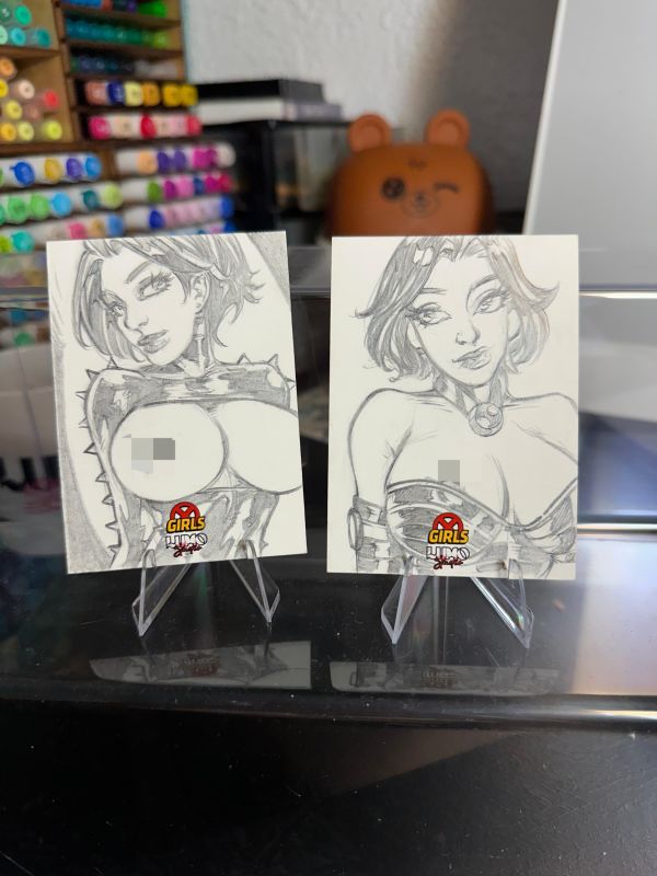 Image for 2- Xgirls Sketch Cards by Oz