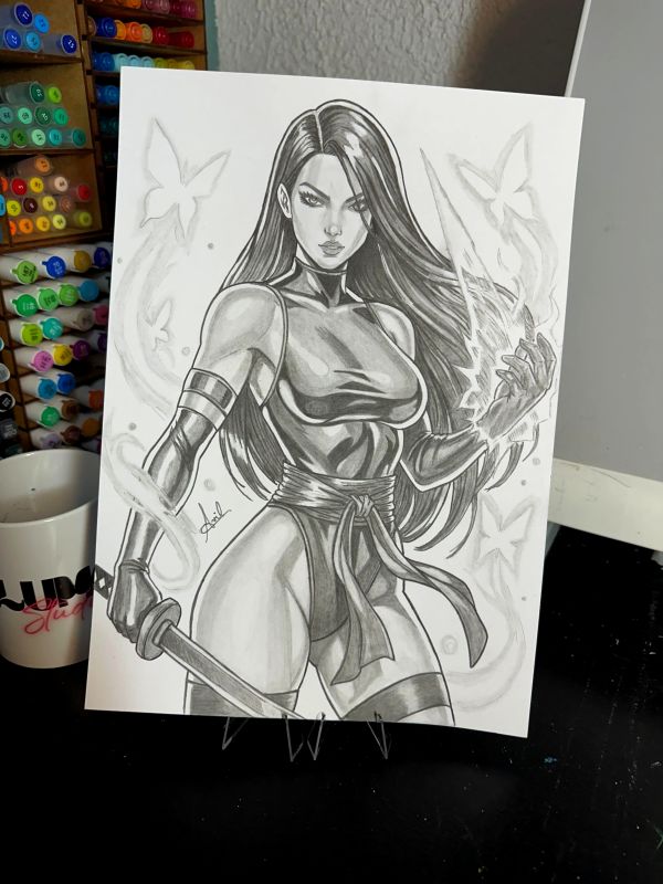 Image for 9"12 Psylocke Illustration by Avil