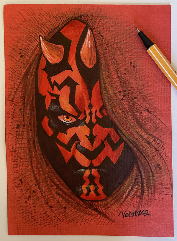 Image for Darth Maul Colored Pencil Art by Javier Verduzco