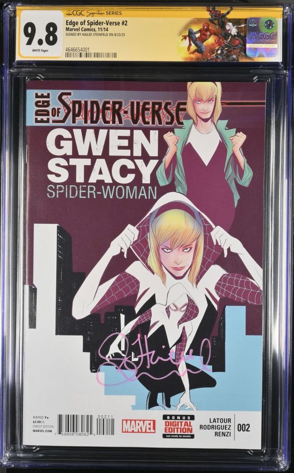 Image for Edge of Spider-Verse #2 Gwen Stacy CGC 9.8 Signed