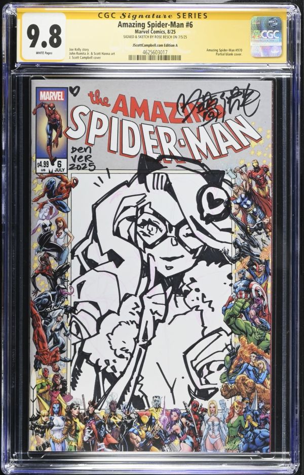 Image for Amazing Spider-Man #6 Signed CGC 9.8 Sketch Cover