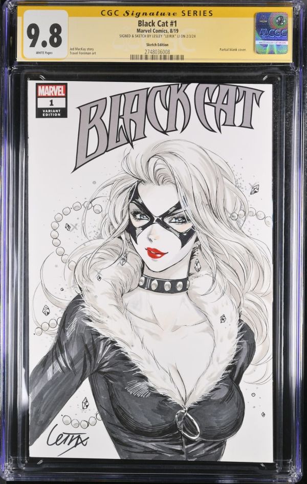 Image for Black Cat #1 CGC 9.8 Signed Sketch Cover