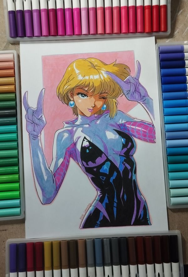 Image for Spider-Gwen 9x12 Art by Edi Santos