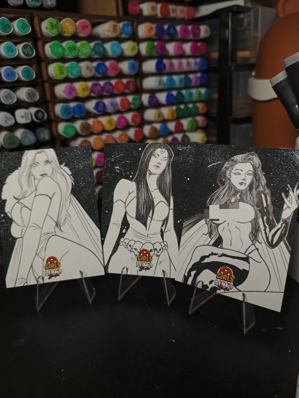 Image for 3-Set Xgirls Sketch Cards by Jack